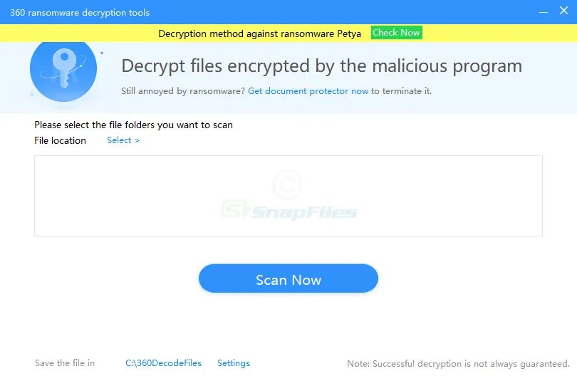 360 Ransomware Decryption Tools Ekran görüntüsü 1