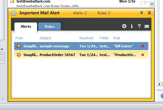 Important Mail Alert for Outlook Ekran görüntüsü 2