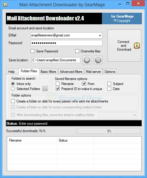 Mail Attachment Downloader Ekran görüntüsü 1