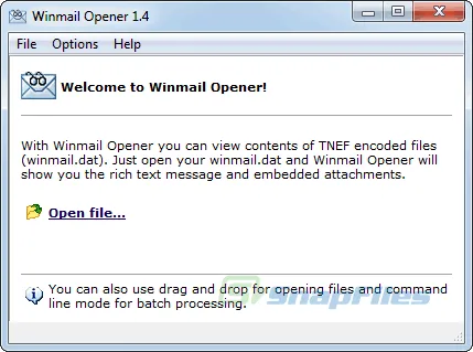 Winmail Opener Ekran görüntüsü 1