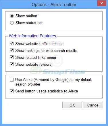 Alexa Toolbar for Firefox Ekran görüntüsü 2