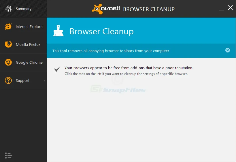 Avast Browser Cleanup Tool Ekran görüntüsü 1