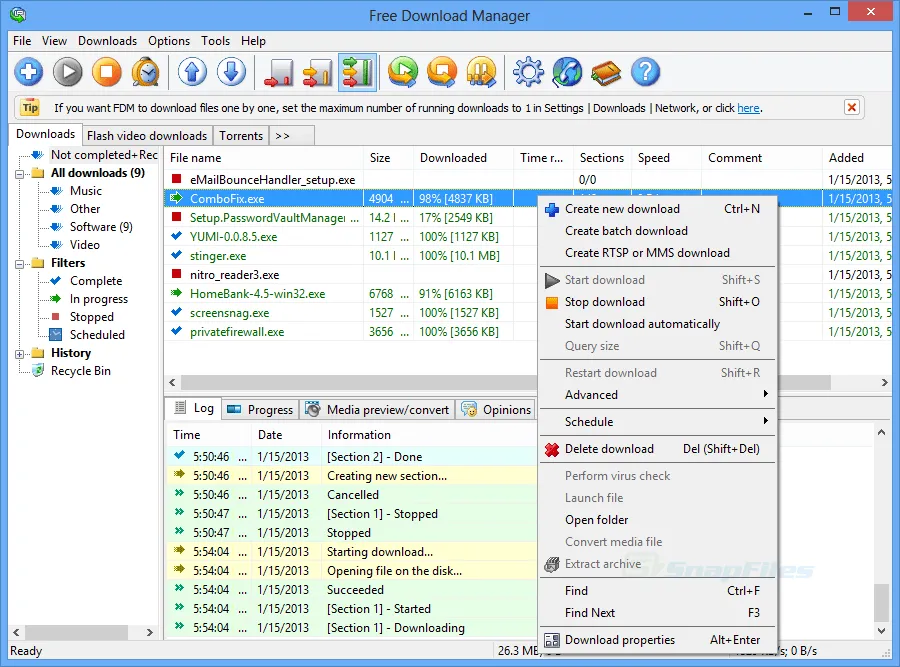 Free Download Manager Ekran görüntüsü 1