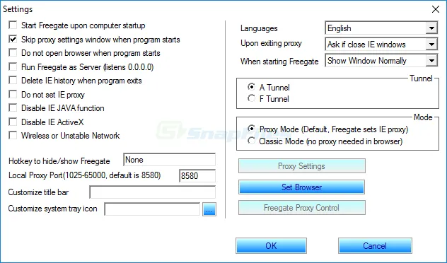 Freegate Ekran görüntüsü 2