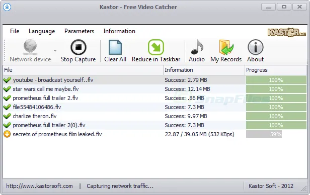 Kastor Free Video Catcher Ekran görüntüsü 1