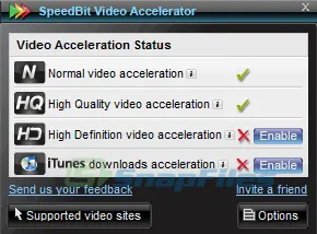 SPEEDbit Video Accelerator Ekran görüntüsü 1