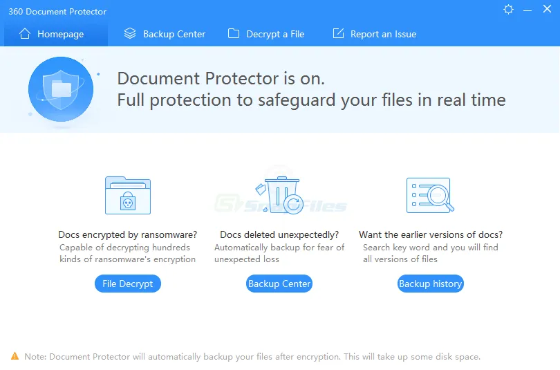 360 Document Protector Ekran görüntüsü 1