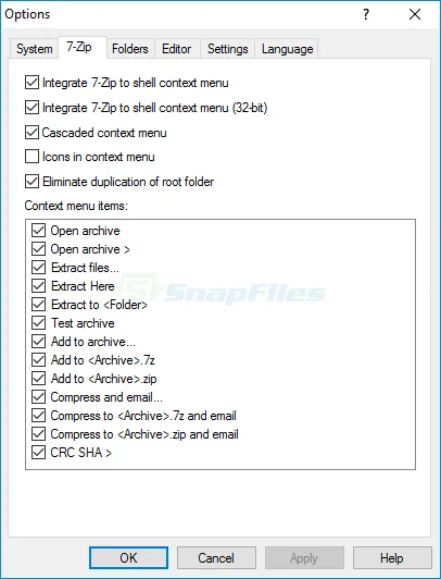 7-Zip Ekran görüntüsü 2