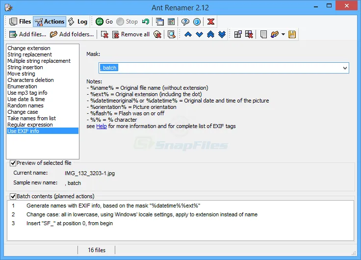 Ant Renamer Ekran görüntüsü 2