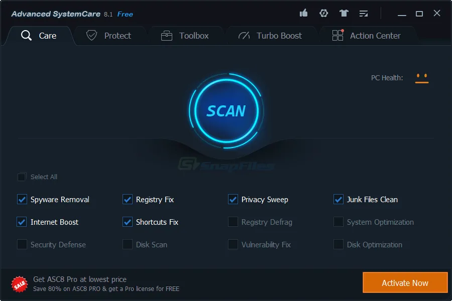 Advanced SystemCare Free Ekran görüntüsü 1