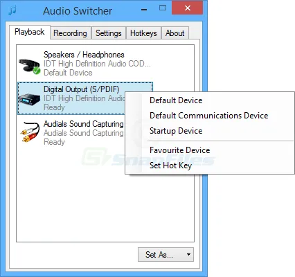 Audio Switcher Ekran görüntüsü 1