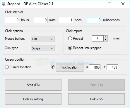 AutoClicker Ekran görüntüsü 1