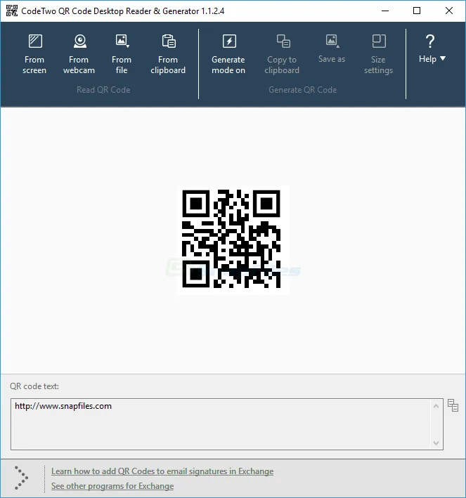 CodeTwo QR Code Desktop Reader and Generator Ekran görüntüsü 1