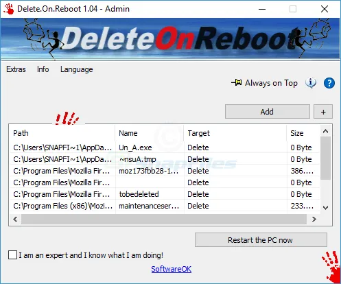 Delete.On.Reboot Ekran görüntüsü 1
