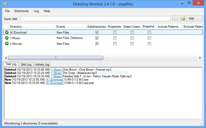 Directory Monitor Ekran görüntüsü 1