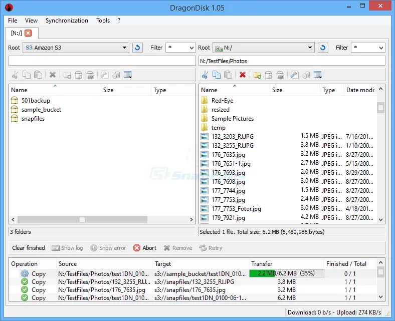 DragonDisk Ekran görüntüsü 1