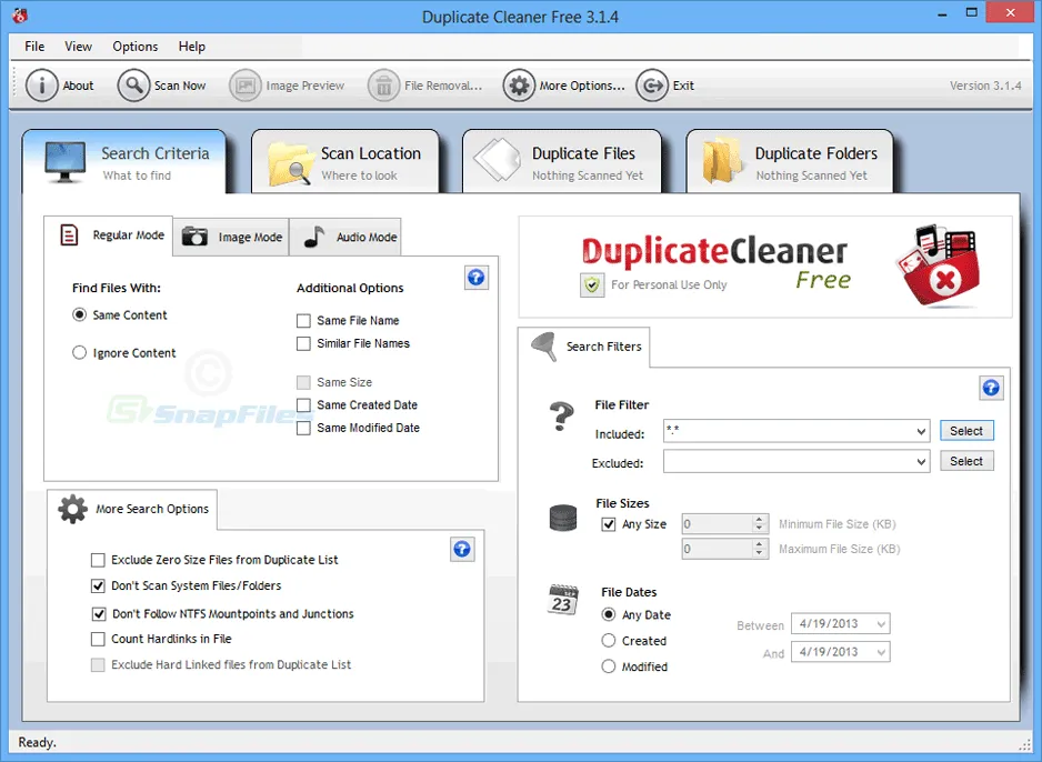 Duplicate Cleaner Free Ekran görüntüsü 1