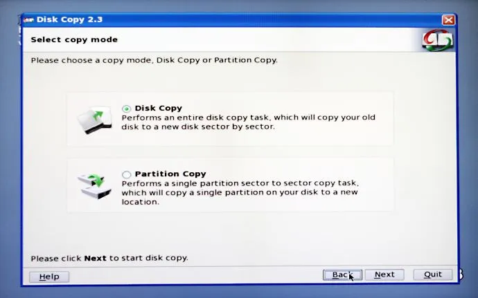 EaseUs Disk Copy Ekran görüntüsü 1