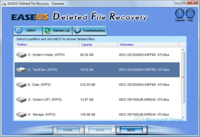 EaseUS Deleted File Recovery Ekran görüntüsü 1