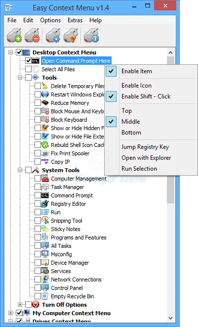 Easy Context Menu Ekran görüntüsü 1