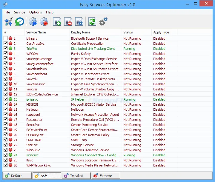 Easy Service Optimizer Ekran görüntüsü 1