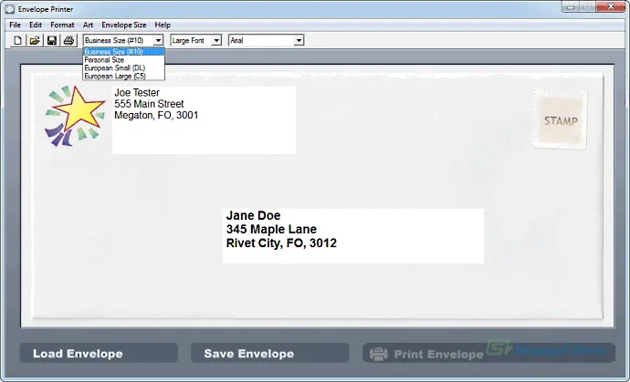 Envelope Printer Lite Ekran görüntüsü 1