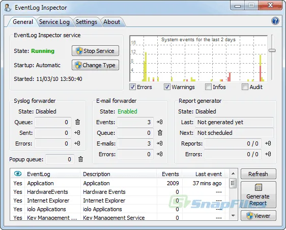 EventLog Inspector Ekran görüntüsü 1