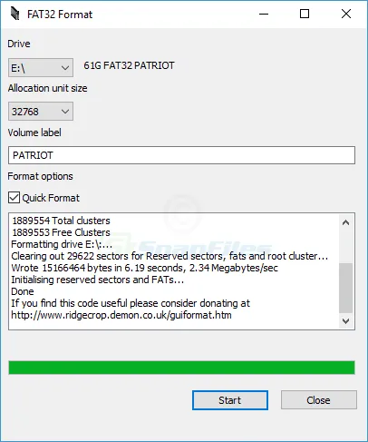 Fat32 Format Ekran görüntüsü 2