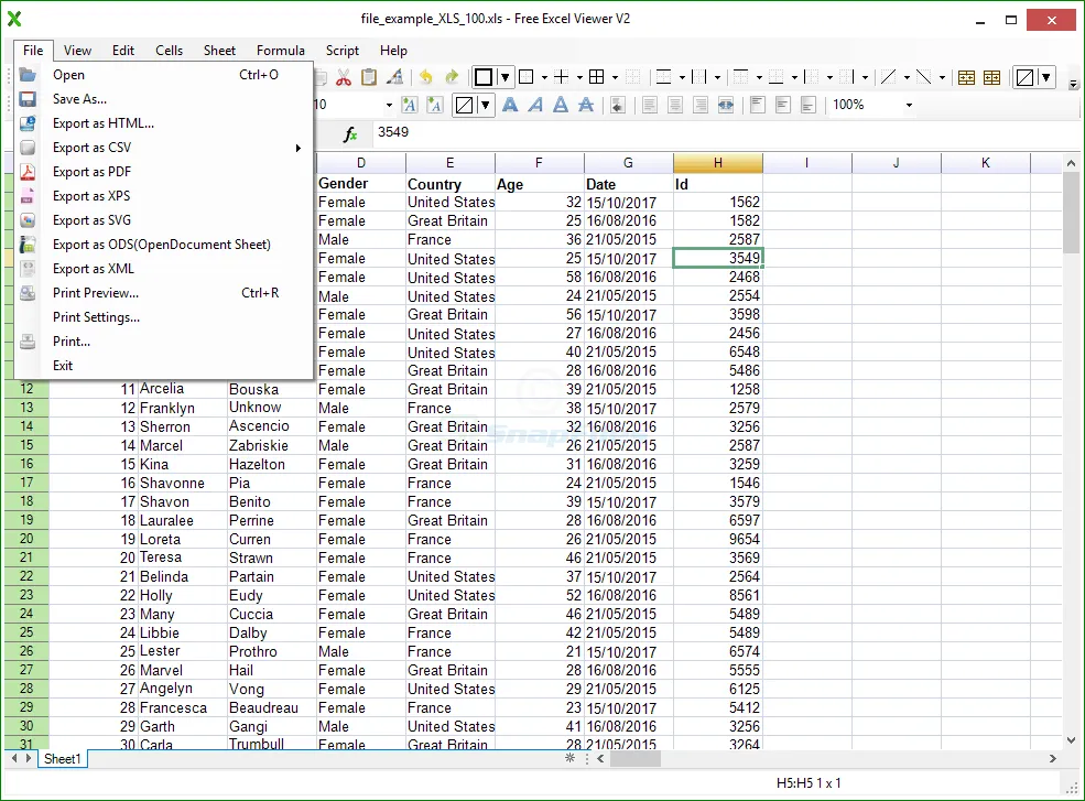 Free Excel Viewer Ekran görüntüsü 2