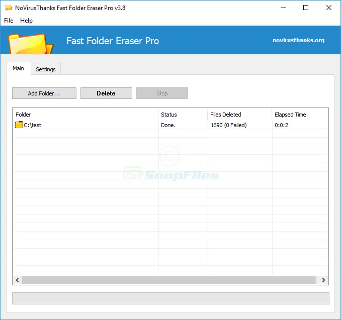 Fast Folder Eraser Pro Ekran görüntüsü 1