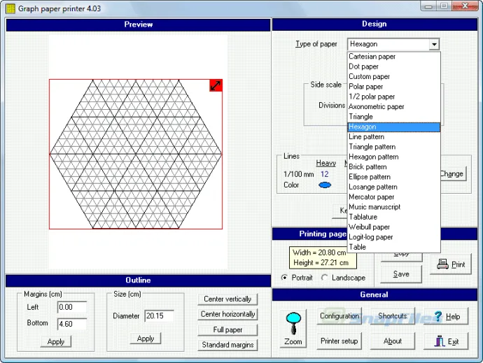 Graph Paper Printer Ekran görüntüsü 2