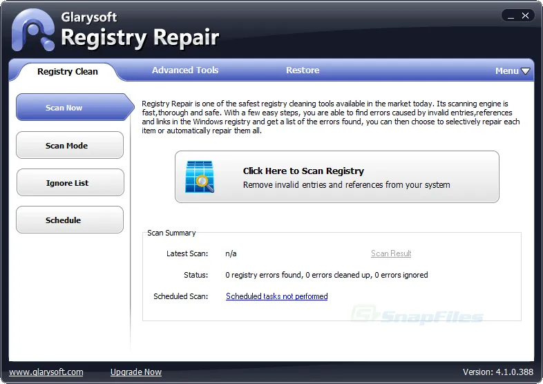 Glary Registry Repair Ekran görüntüsü 1