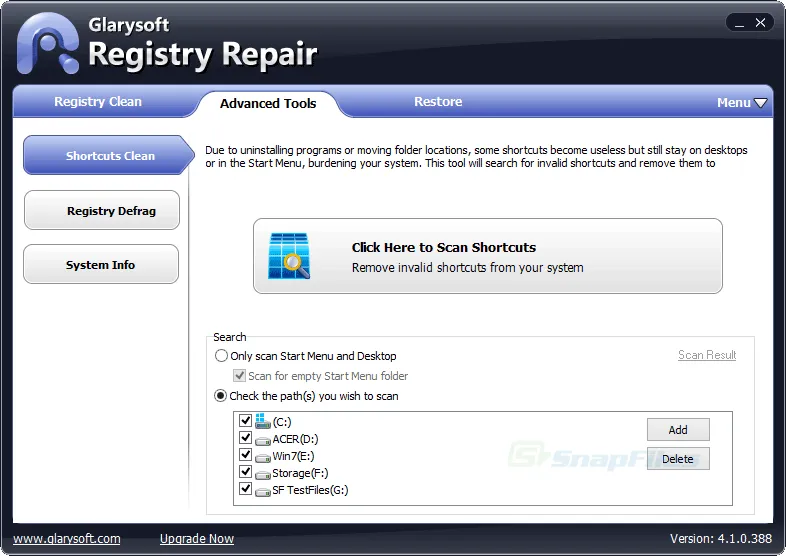 Glary Registry Repair Ekran görüntüsü 2