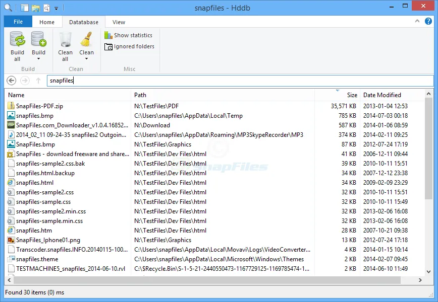 Hddb File Search Ekran görüntüsü 1