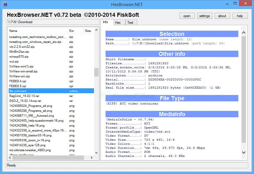 HexBrowser Ekran görüntüsü 1