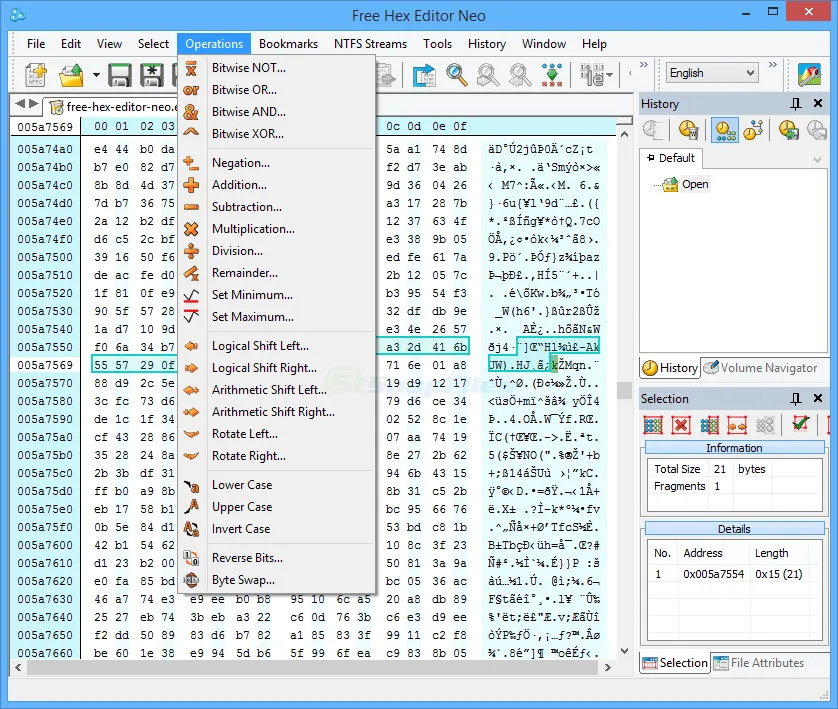 Free Hex Editor Neo Ekran görüntüsü 2