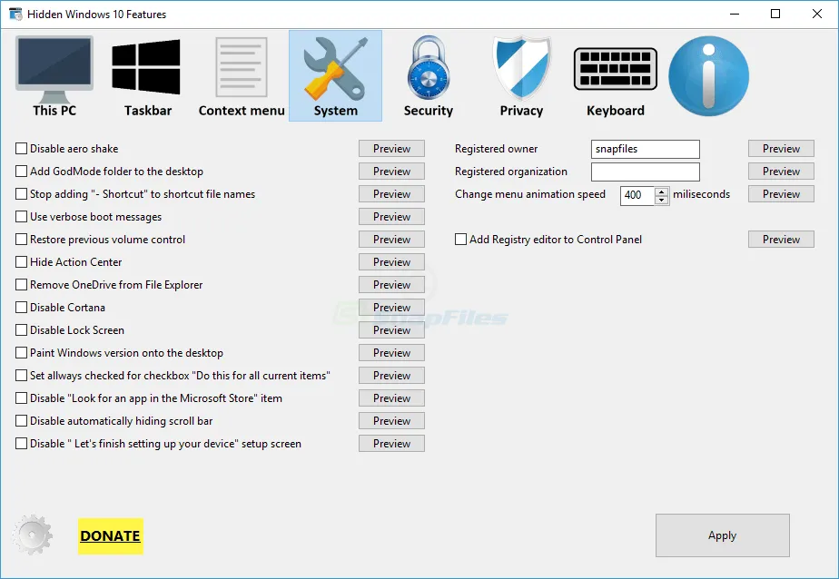 Hidden Windows 10 Features Ekran görüntüsü 2