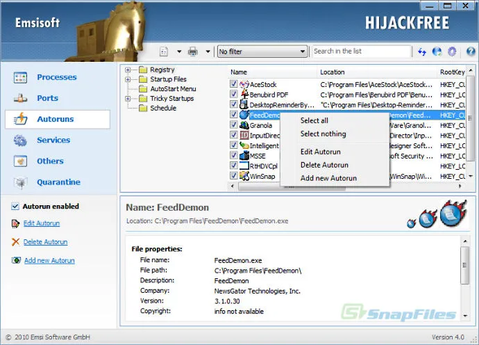 Emsisoft HiJackFree Ekran görüntüsü 2