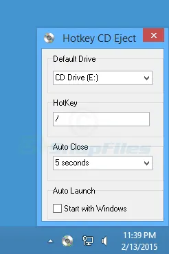 Hotkey CD Eject Ekran görüntüsü 1