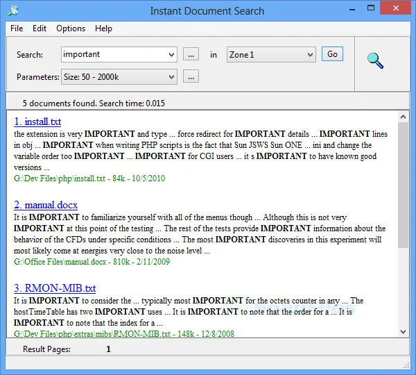 Instant Document Search Ekran görüntüsü 1