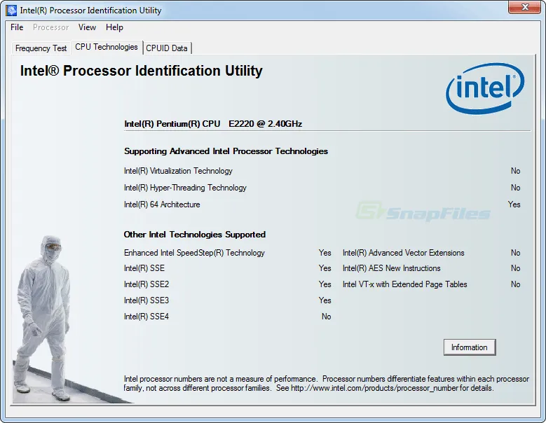 Intel Processor Identification Utility Ekran görüntüsü 2