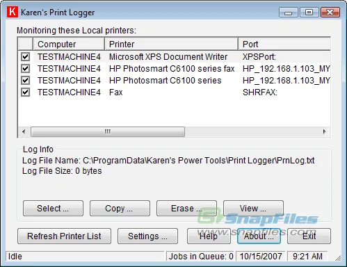 Karens Print Logger Ekran görüntüsü 1