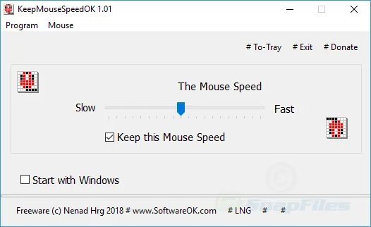 KeepMouseSpeedOK Ekran görüntüsü 1