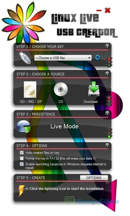 LiLi USB Creator (Linux Live) Ekran görüntüsü 1