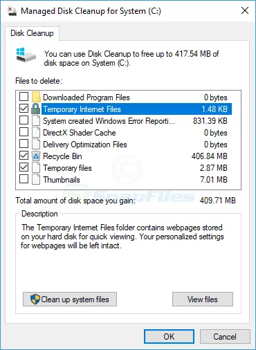 Managed Disk Cleanup Ekran görüntüsü 1