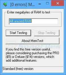 MemTest Ekran görüntüsü 1