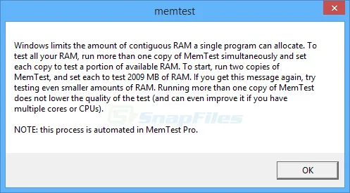 MemTest Ekran görüntüsü 2