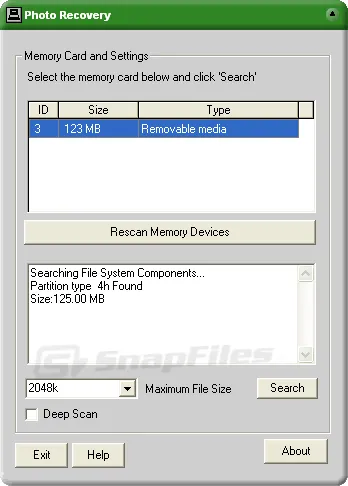 MjM Photo Recovery Ekran görüntüsü 1