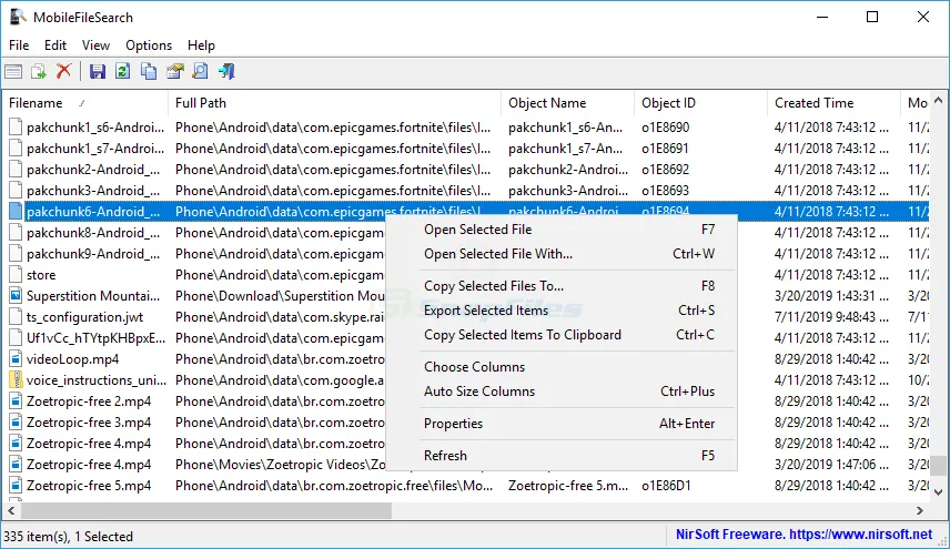 MobileFileSearch Ekran görüntüsü 1