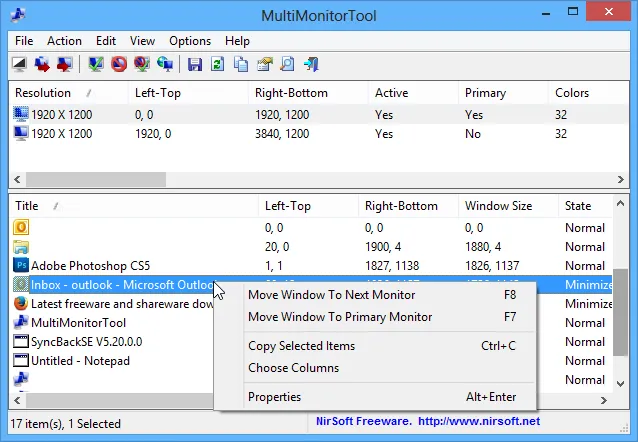 MultiMonitorTool Ekran görüntüsü 2